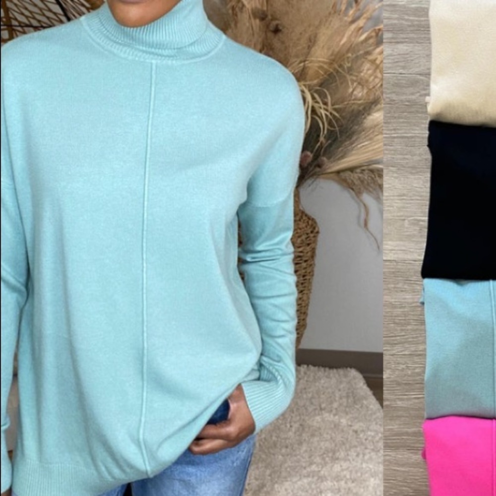 Black turtle neck sweater